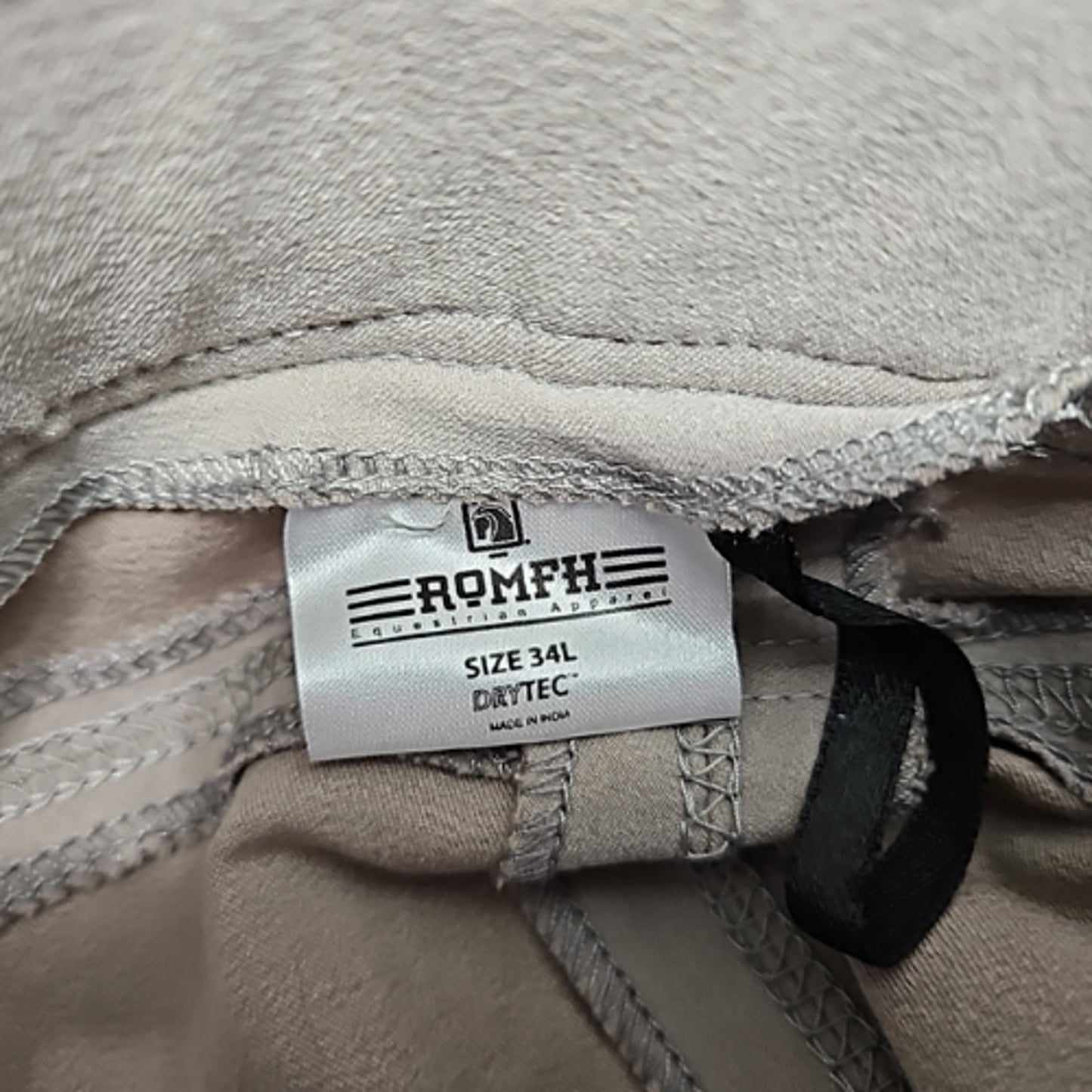 Romfh Full Seat Tan English Breeches Size 34L Pre-Loved