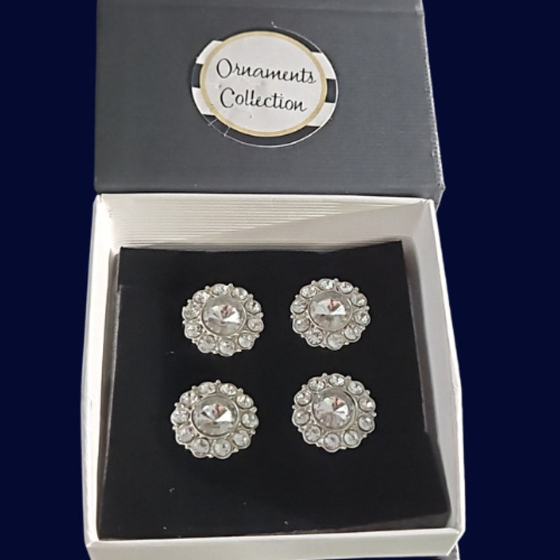 Magnetic Horse Show Number Pins Crystal Rondelle Concho Set of 4 NEW