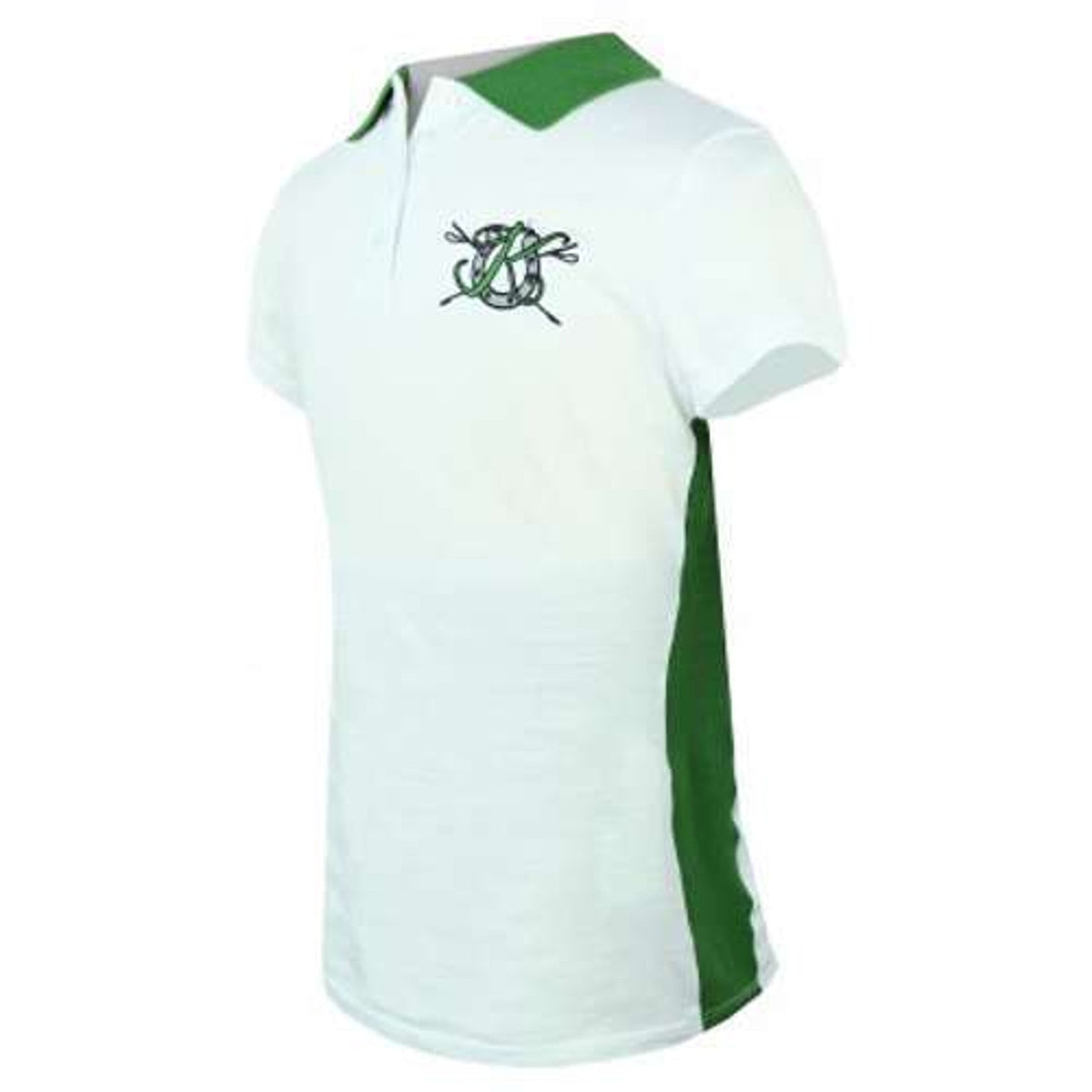 KAKI Kids Child Youth Signature Polo White and Green Size 16