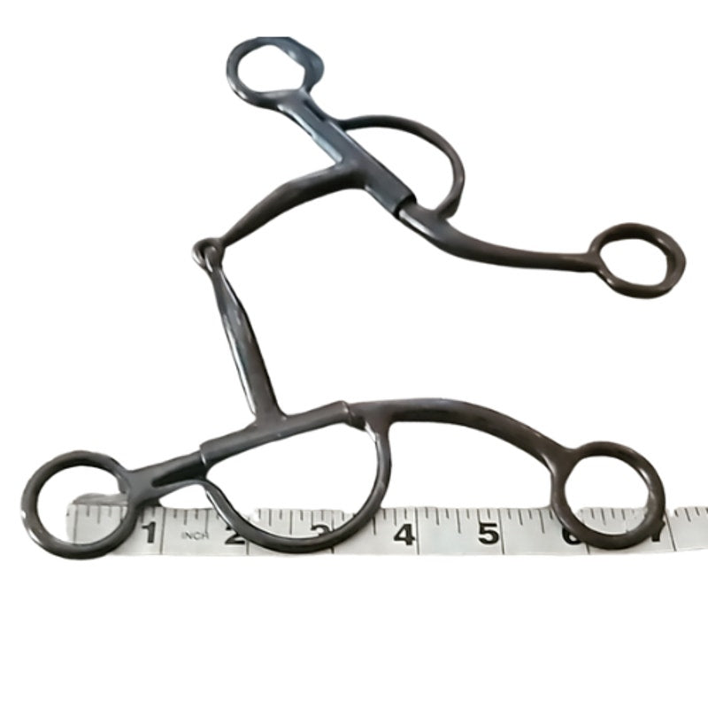 Black Steel Broken Mouth Shanked Western Horse Bit 5" Mouth