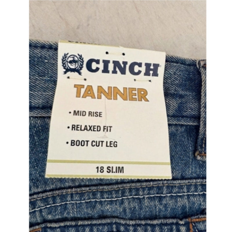 Cinch Boys' Tanner Slim Bootcut Fit Jeans Size 18S (Slim)