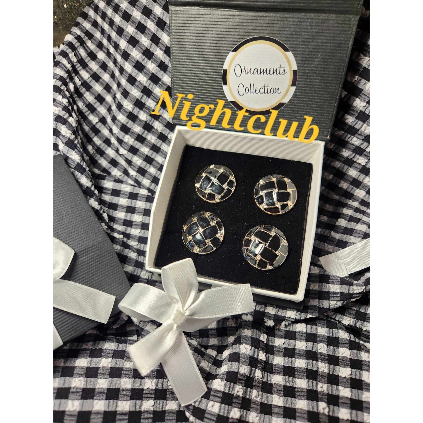 Blanket Link Horse Show Number Pins Nightclub Concho Set of 4 NEW
