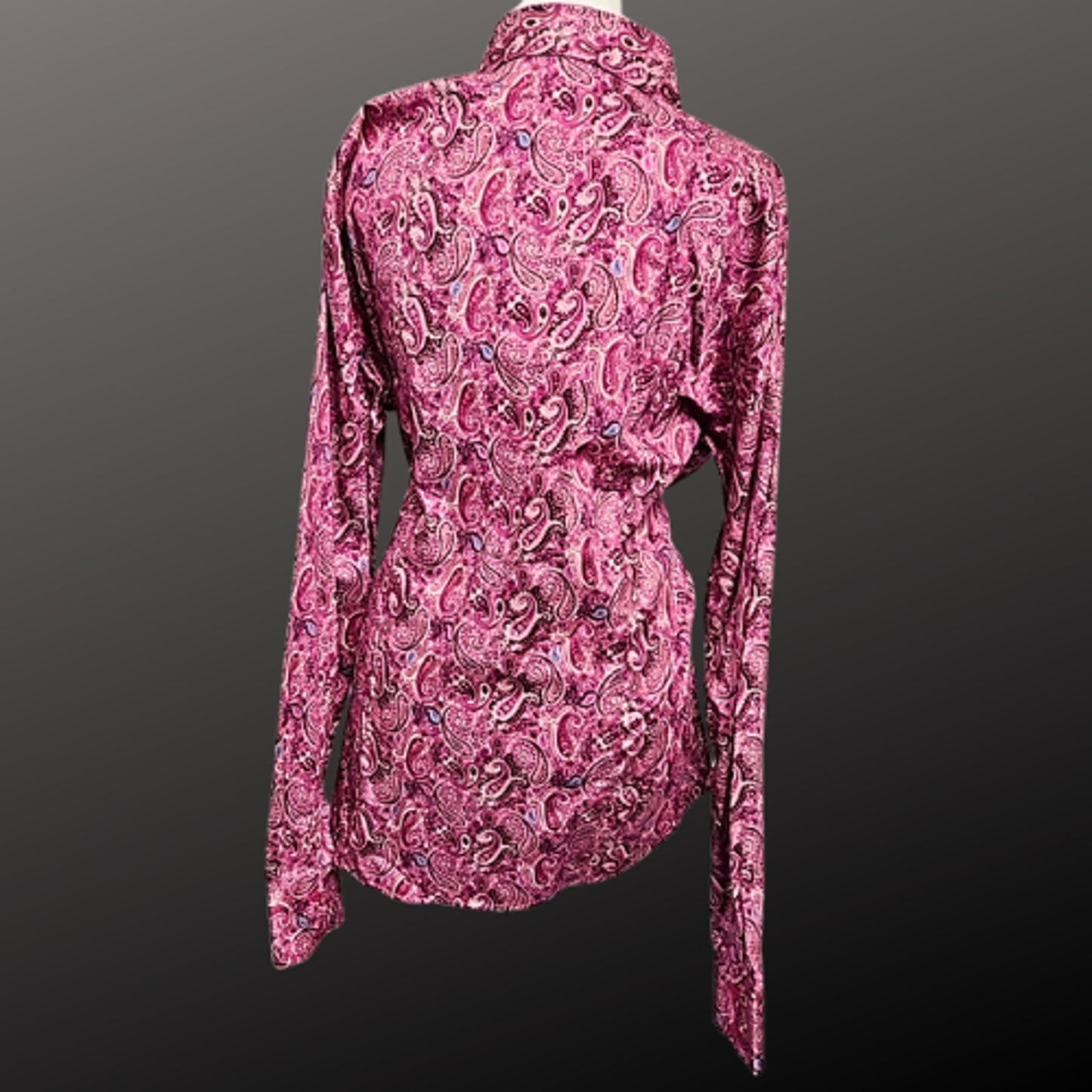 Royal Highness Equestrian Western Show Shirt Berry Paisley 3XL NWT