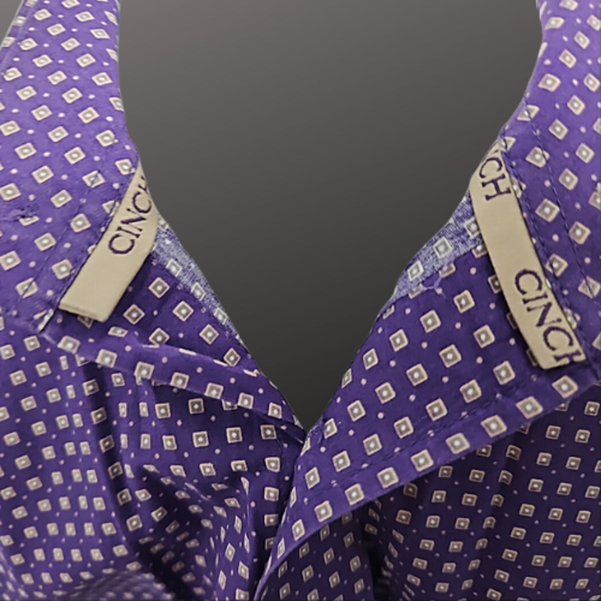 Cinch Mens Purple Boxed Long Sleeve Western Show Shirt Small