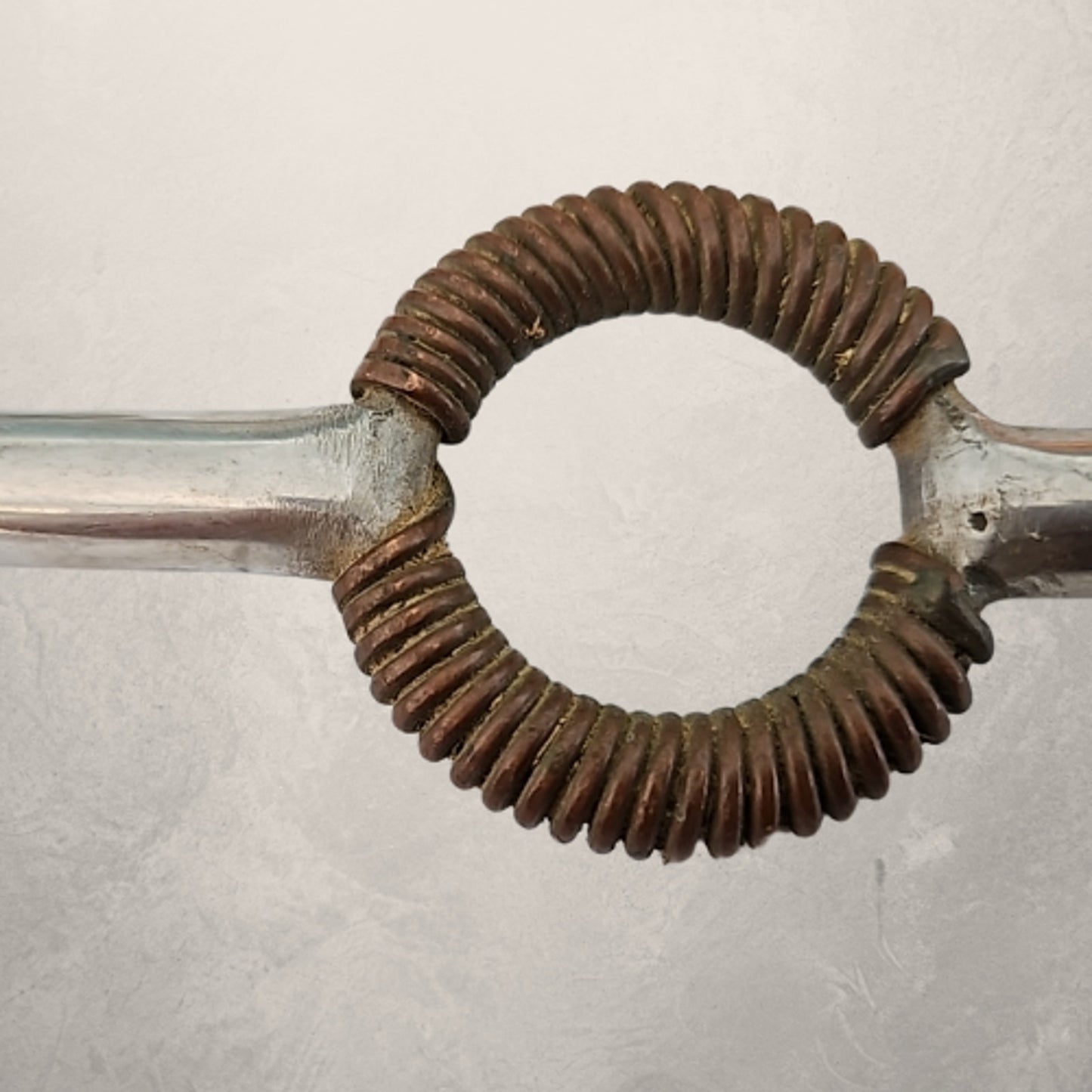 Western Horse Bit Long Shank Fixed Mouth Lifesaver Copper Coil 5" Mouth