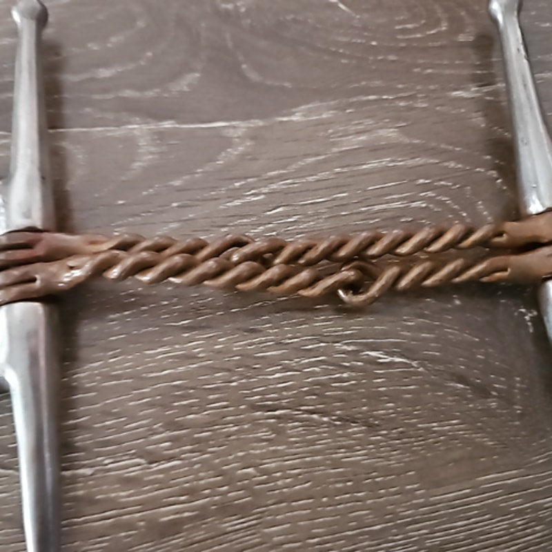 Full Cheek Snaffle Double Twisted Copper 4 1/2" Mouth