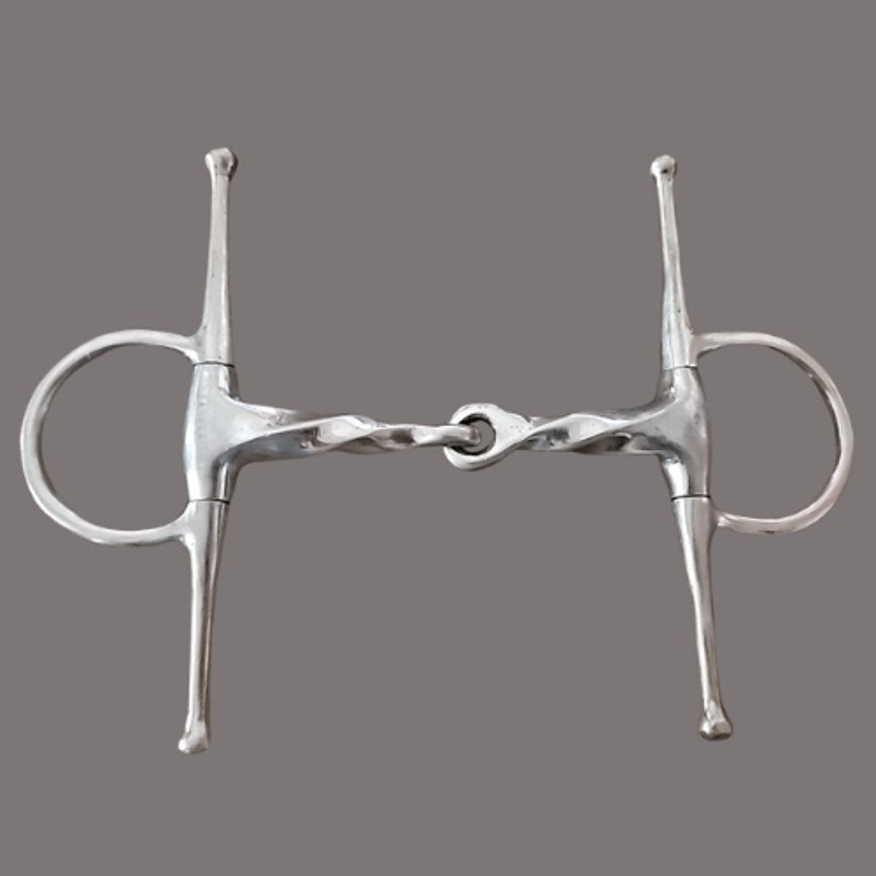 Stainless Steel Full Cheek Corkscrew Snaffle 4 1/2" mouth