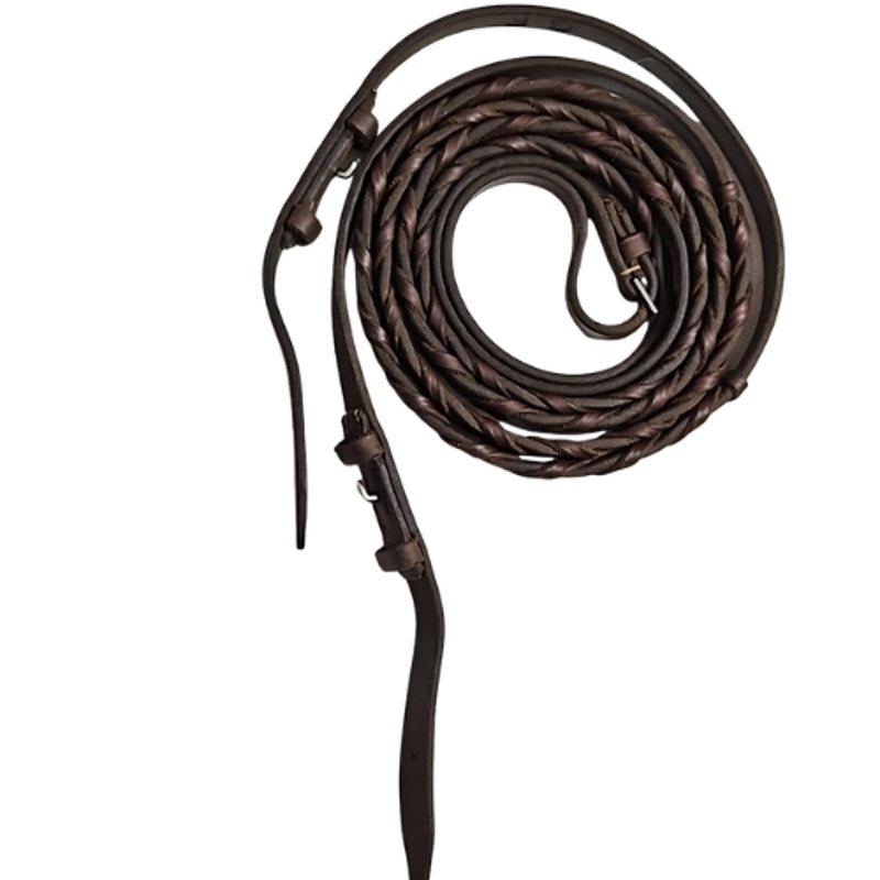 Two Toned English Laced Reins 64" x 5/8" Havanna