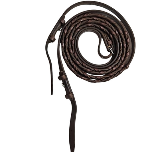 Two Toned English Laced Reins 64" x 5/8" Havanna