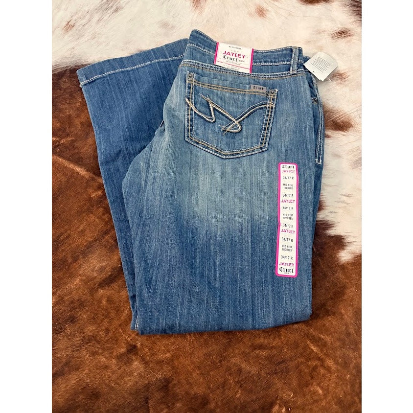Cruel Girl Denim Jayley 34/17R Denim Blue Classic Straight Leg Jeans