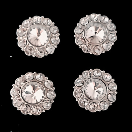 Magnetic Horse Show Number Pins Crystal Rondelle Concho Set of 4 NEW