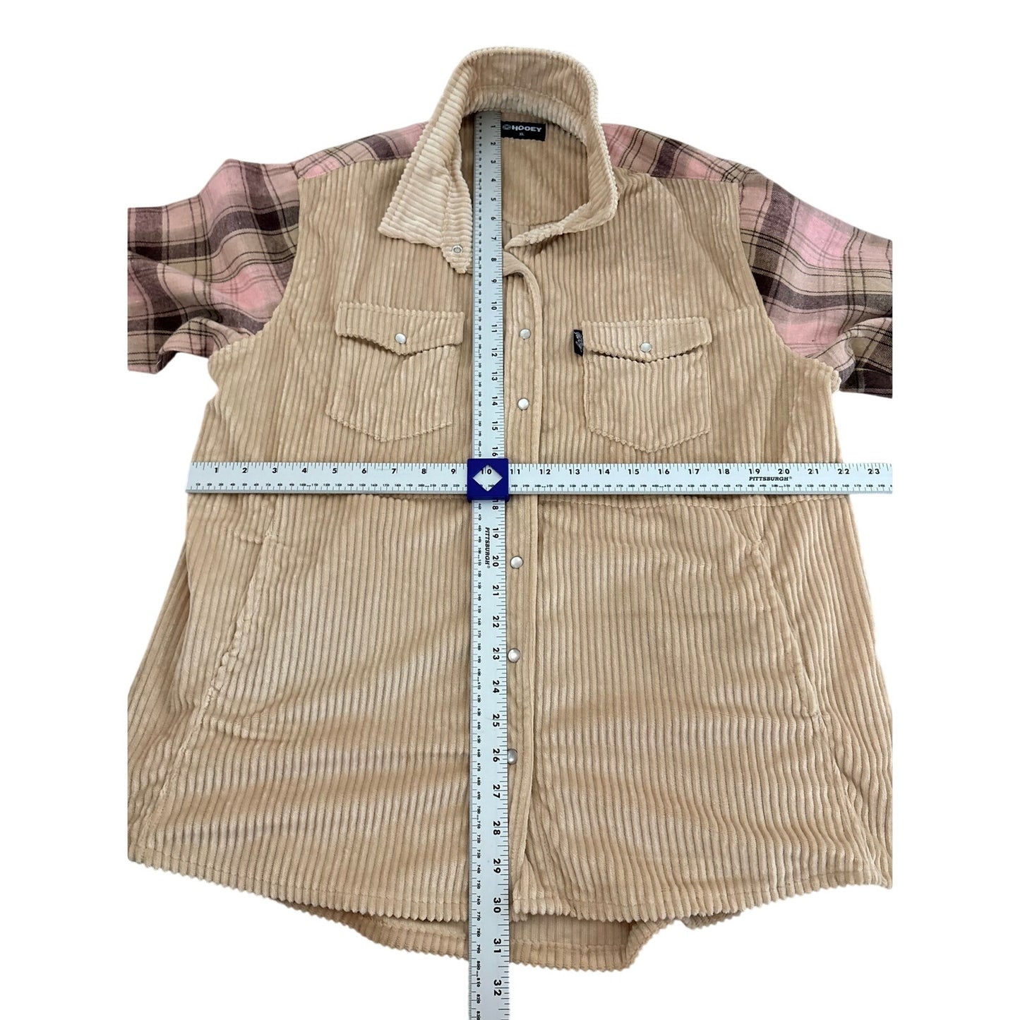 Hooey Ladies Tan Shacket New Button Down Extra Large