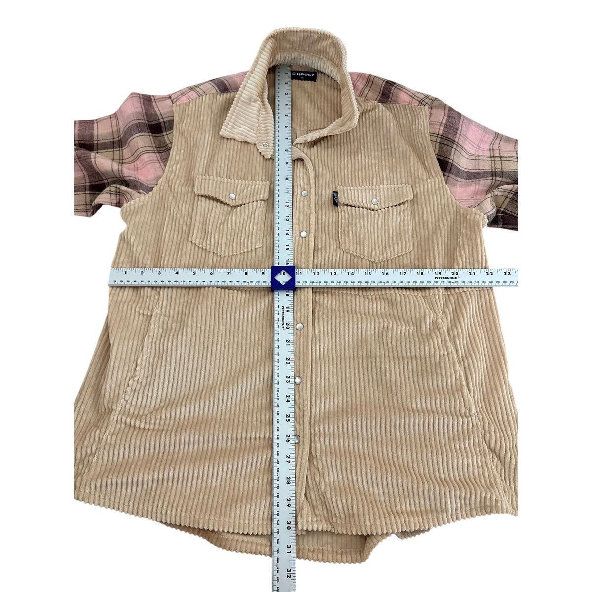 Hooey Ladies Tan Shacket New Button Down Extra Large