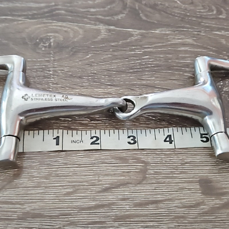 Lemetex Stainless D Ring Snaffle 4 3/4" mouth