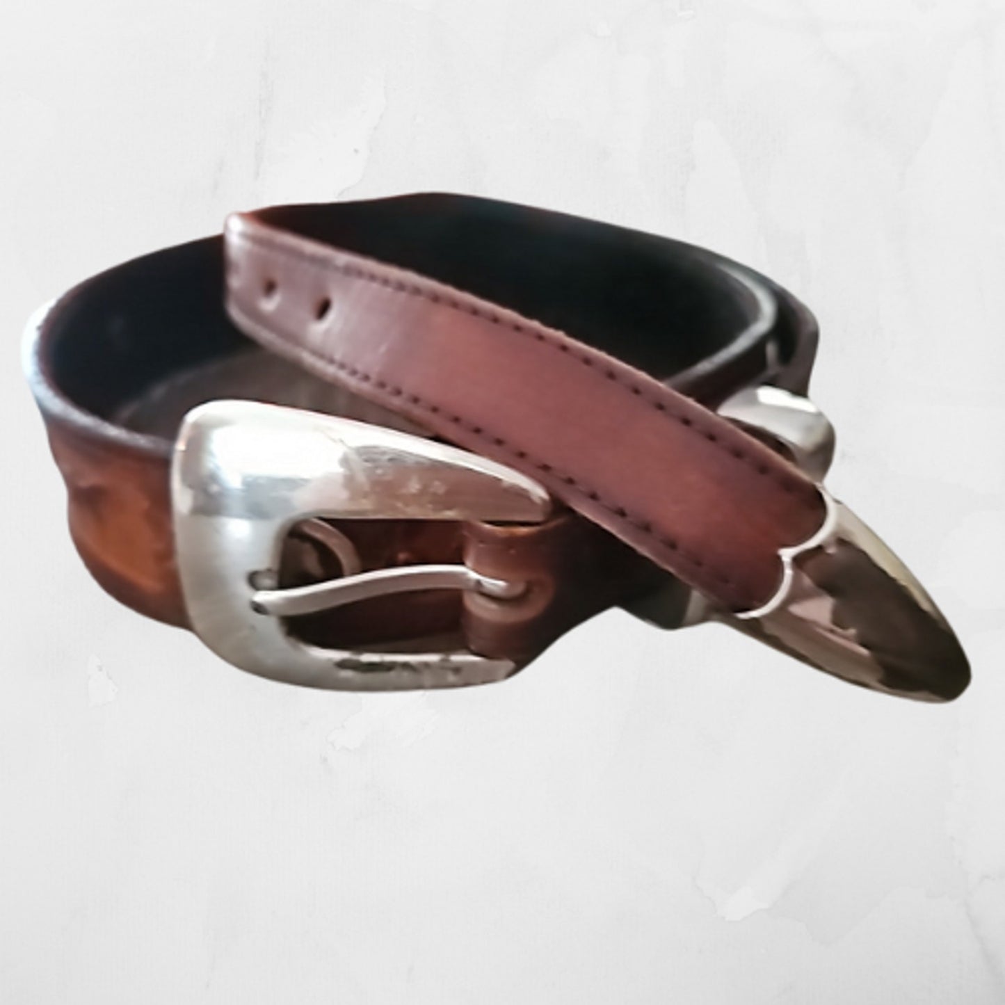 Appaloosa Trading Company Genuine Leather Belt Horses Conchos Size 28