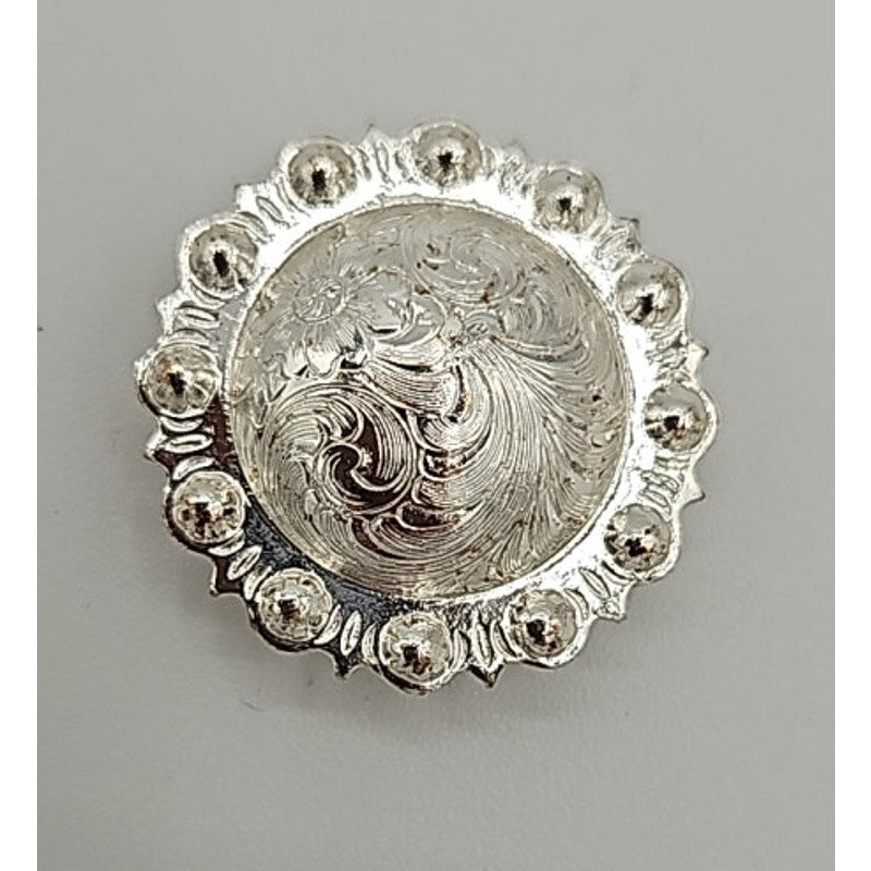 Silver Conchos 1" Chicago Screw back set of 2