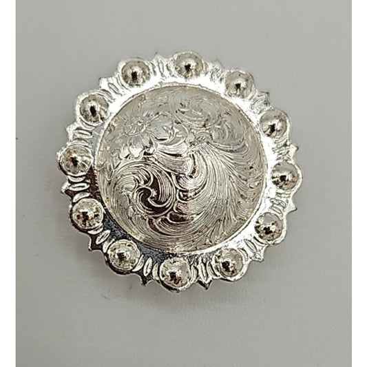 Silver Conchos 1" Chicago Screw back set of 2
