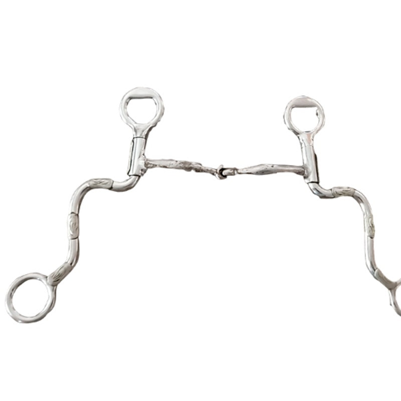 "S" Shank Western Show Bit Broken 4 3/4" Mouth Silver