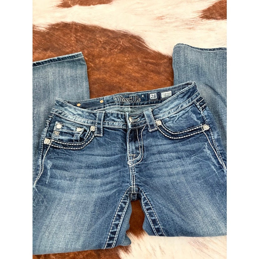 Miss Me Women's Bootcut Vintage Wash Jeans Size 28