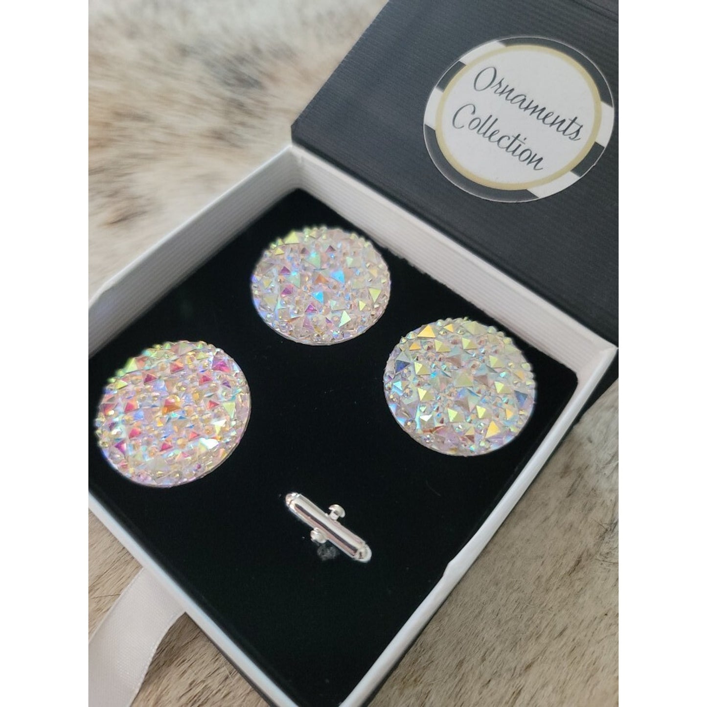 Blanket Pin Number Holder Horse Show Number Set Aurora Borealis