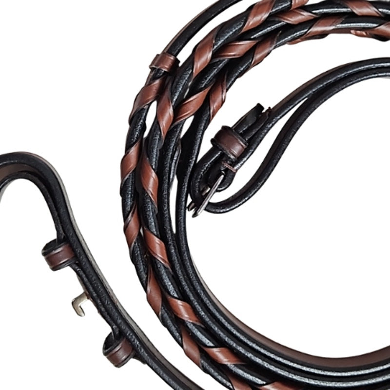 Two Toned English Laced Reins 64" x 5/8" Havanna