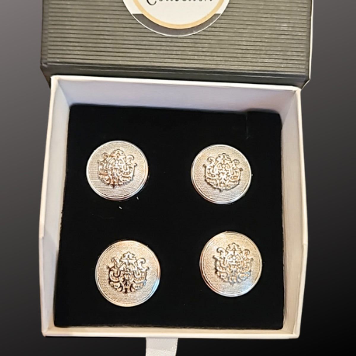 Magnetic Horse Show Number Pins Silver Manor Concho Set of 4 NEW