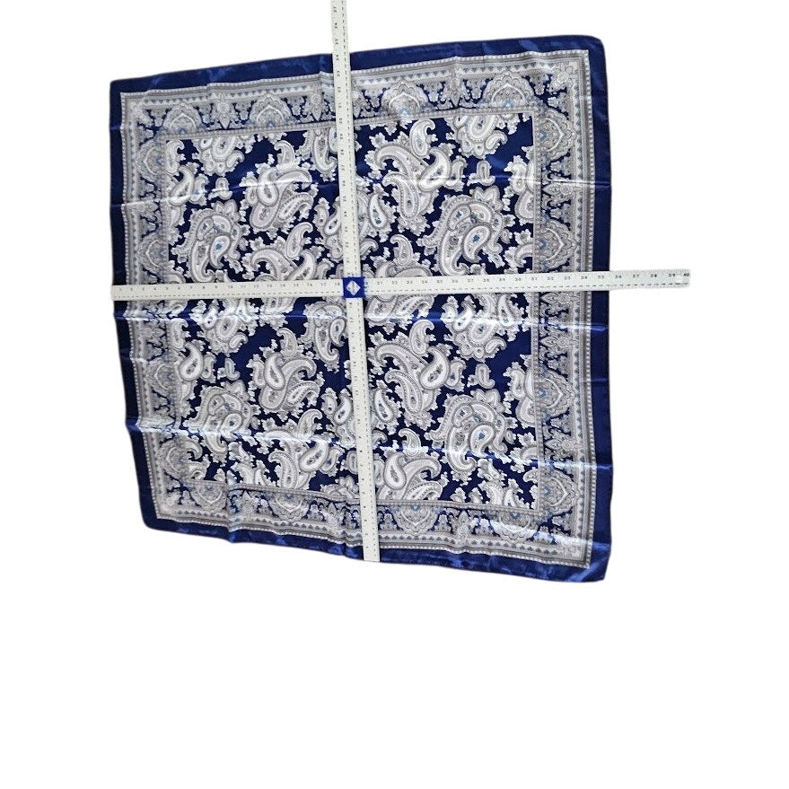 Scarf Wild Rag Poylester Blue White new