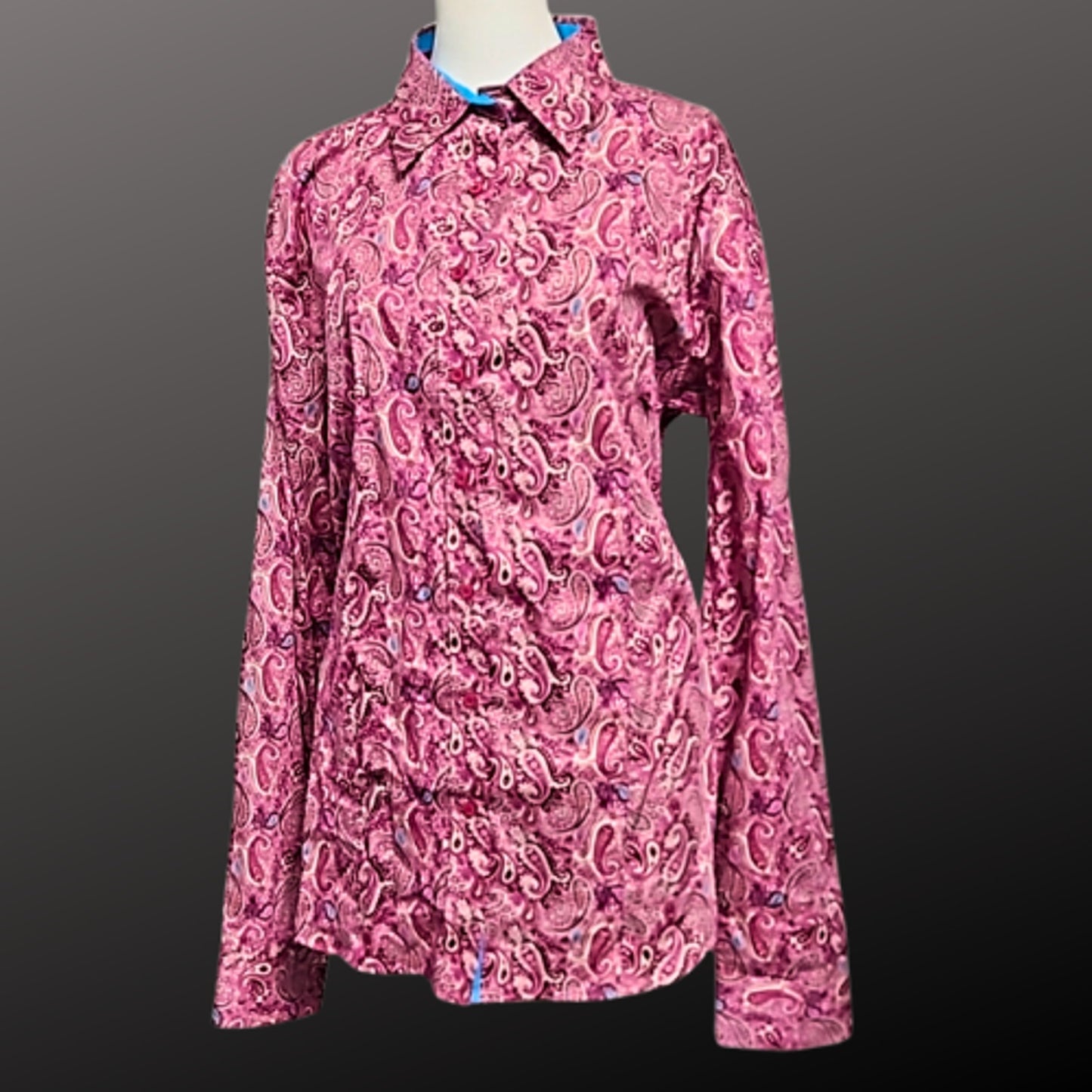 Royal Highness Equestrian Western Show Shirt Berry Paisley 3XL NWT