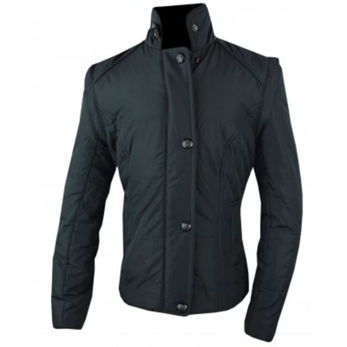 KAKI Child Youth Puffer Jacket Black size 4 zip off sleeves
