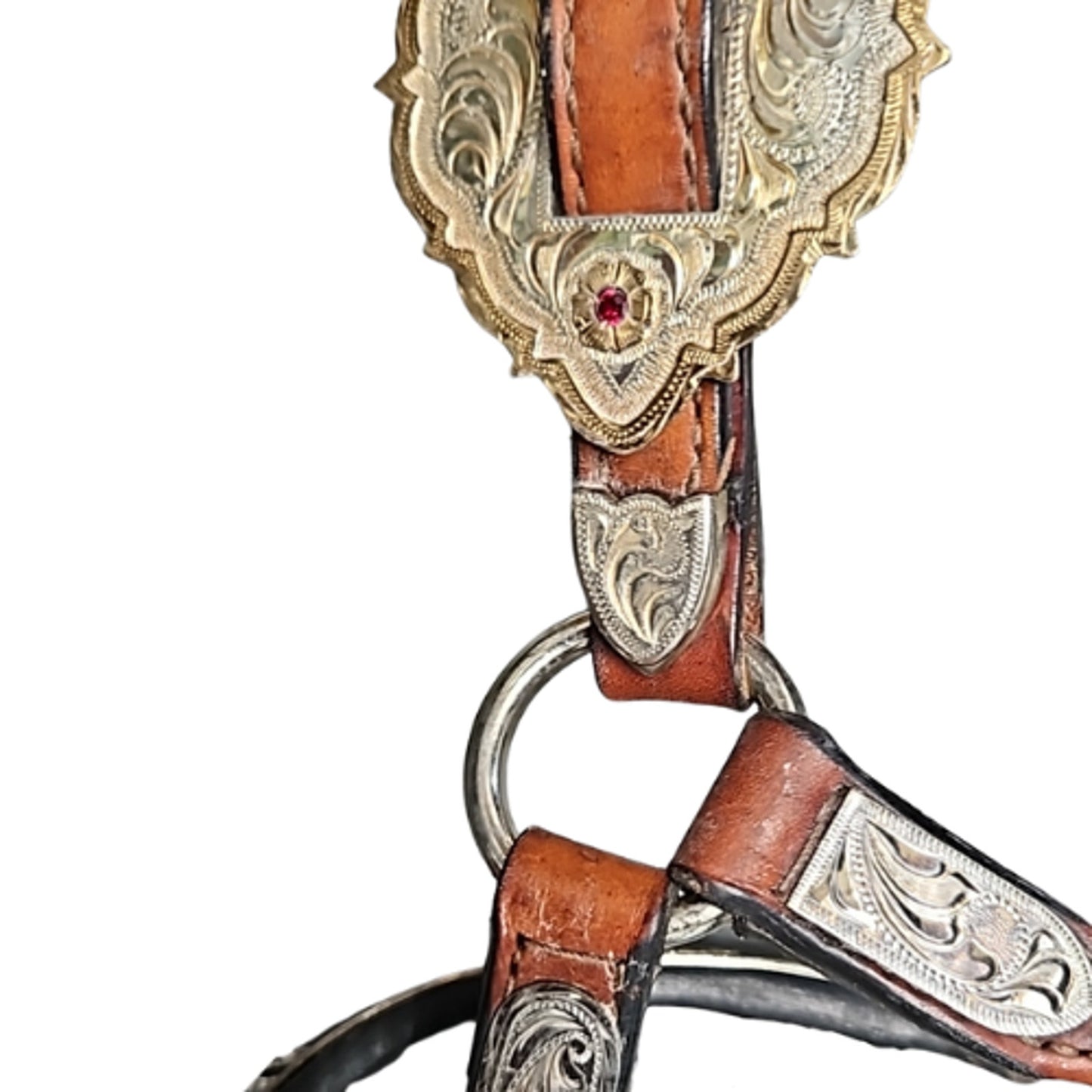 Kathy's Sterling Silver Overlay Weanling Western Show Halter with Tory Lead
