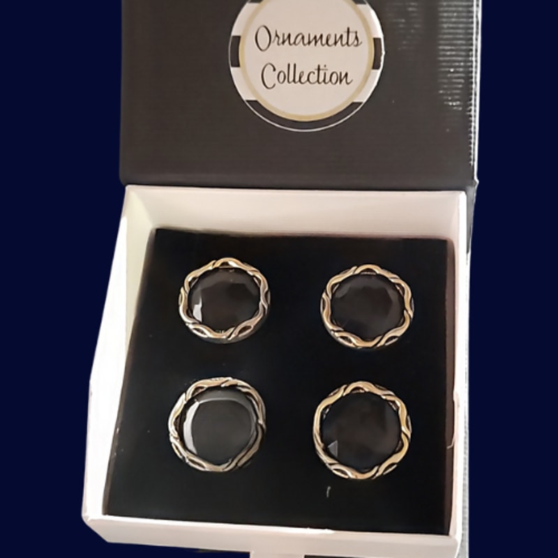 Magnetic Horse Show Number Pins Black Glam Concho Set of 4 NEW