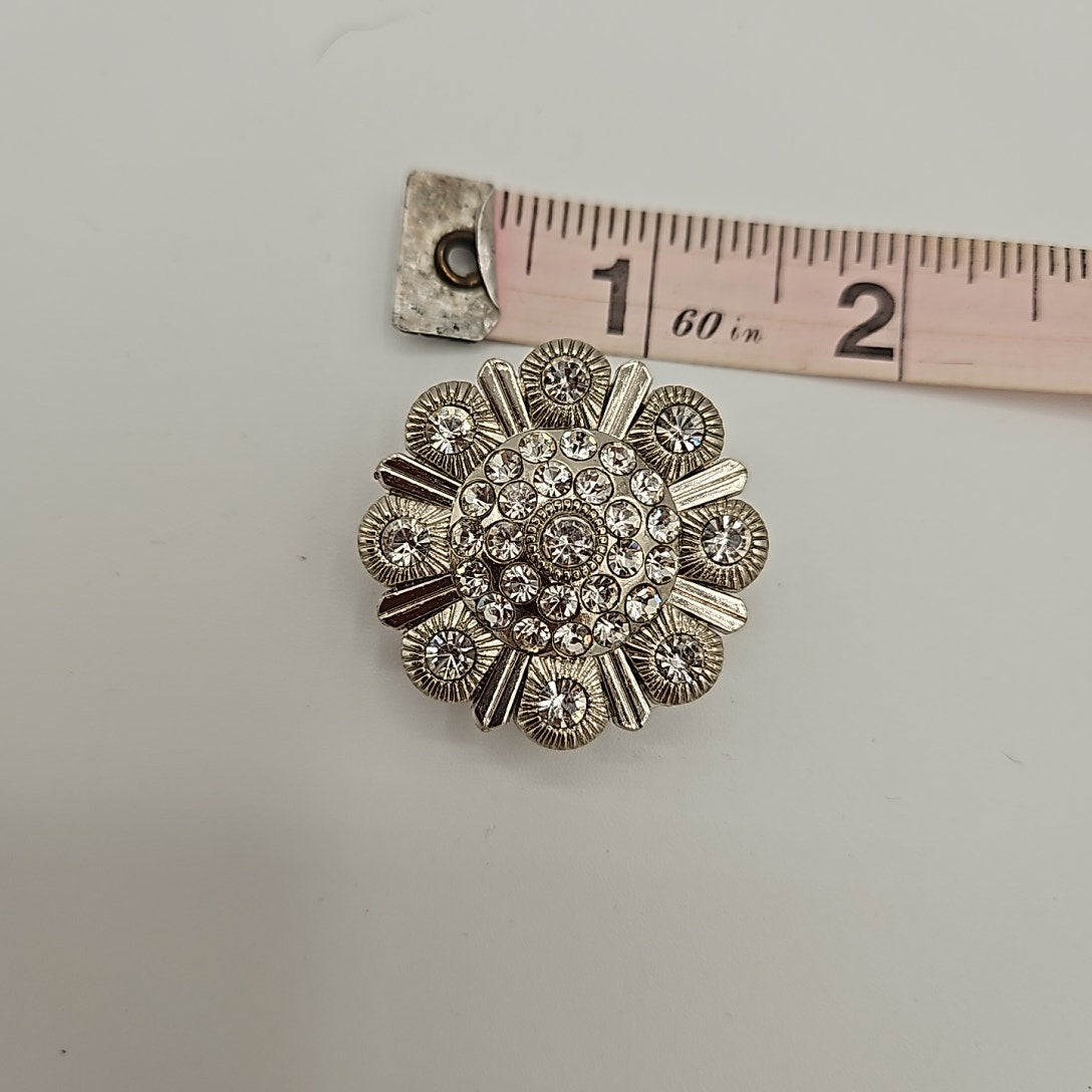 Stunning Western Berry Conchos Rhinestones 1 1/2" Set of 2