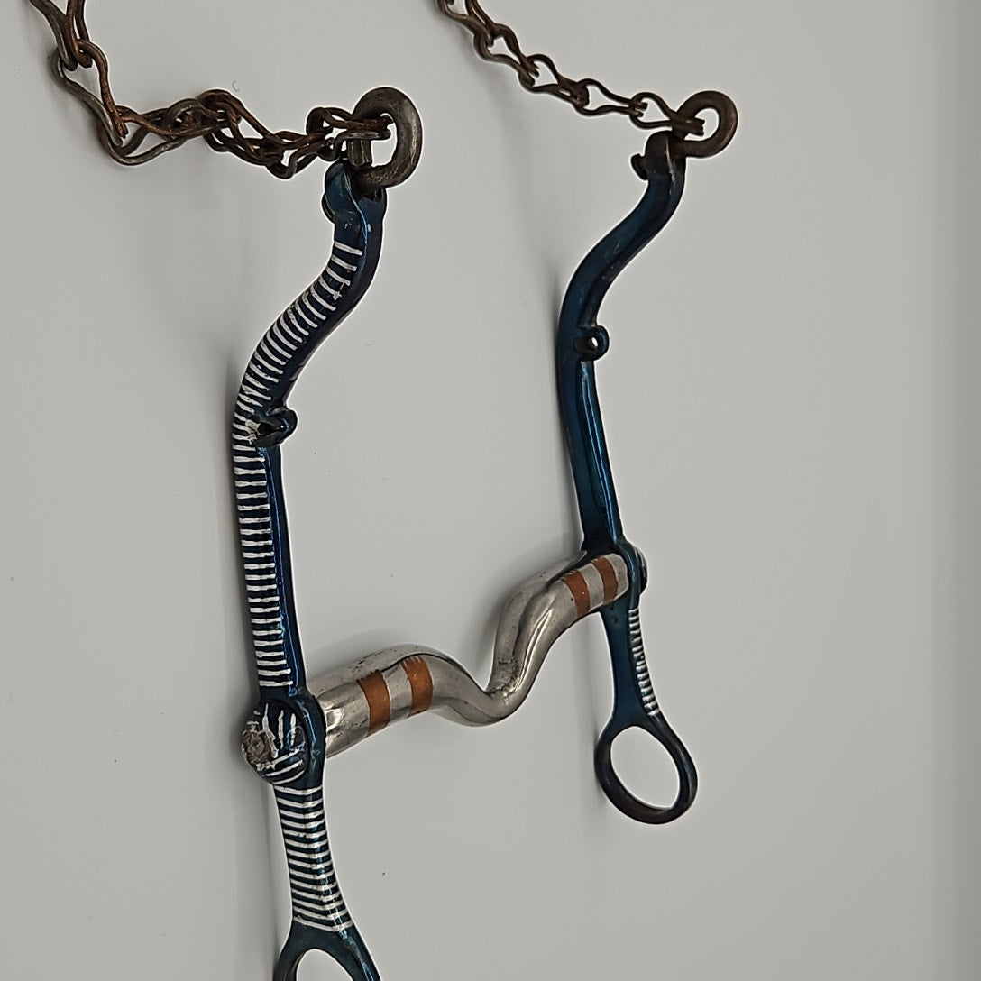 Hand Forged Western Horse Bit Low Port Rein Chains