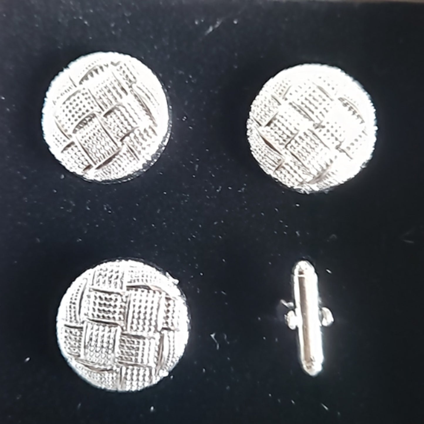 Blanket Pin Number Holder Horse Show Number Set Silver Basketweave