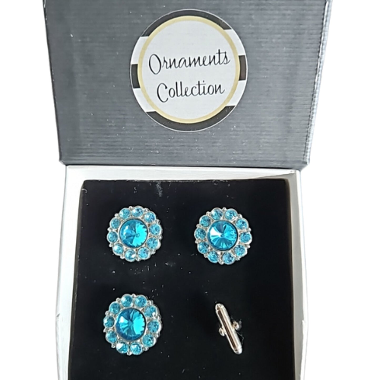 Blanket Pin Number Holder Horse Show Number Set Teal Rondelle