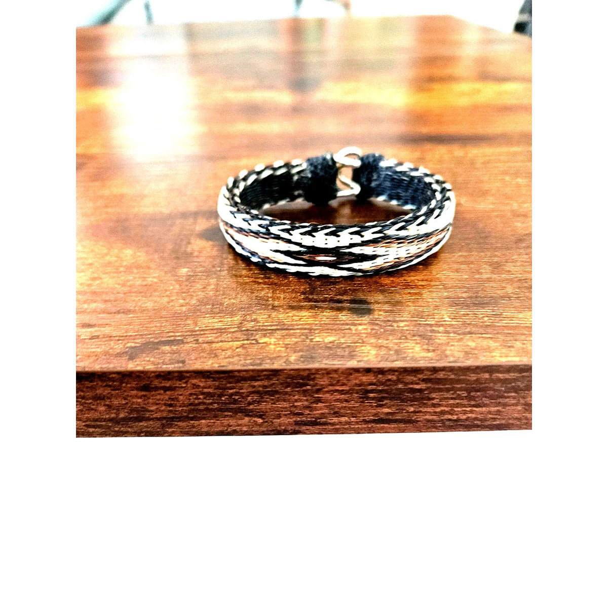 Horsehair Bracelet browns creams black - never used