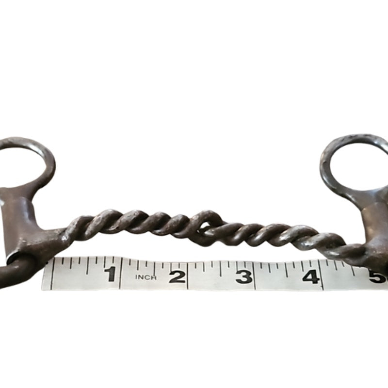 Wetern Twisted Wire Broken Mouth Bit Browned Steel 4 1/2" mouth