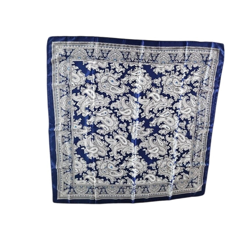 Scarf Wild Rag Poylester Blue White new