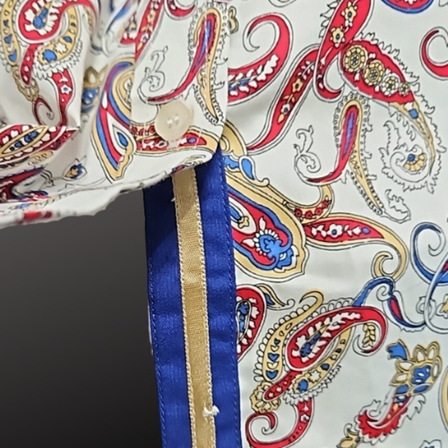 Royal Highness Equestrian Western Show Shirt White Paisley 3XL NWT