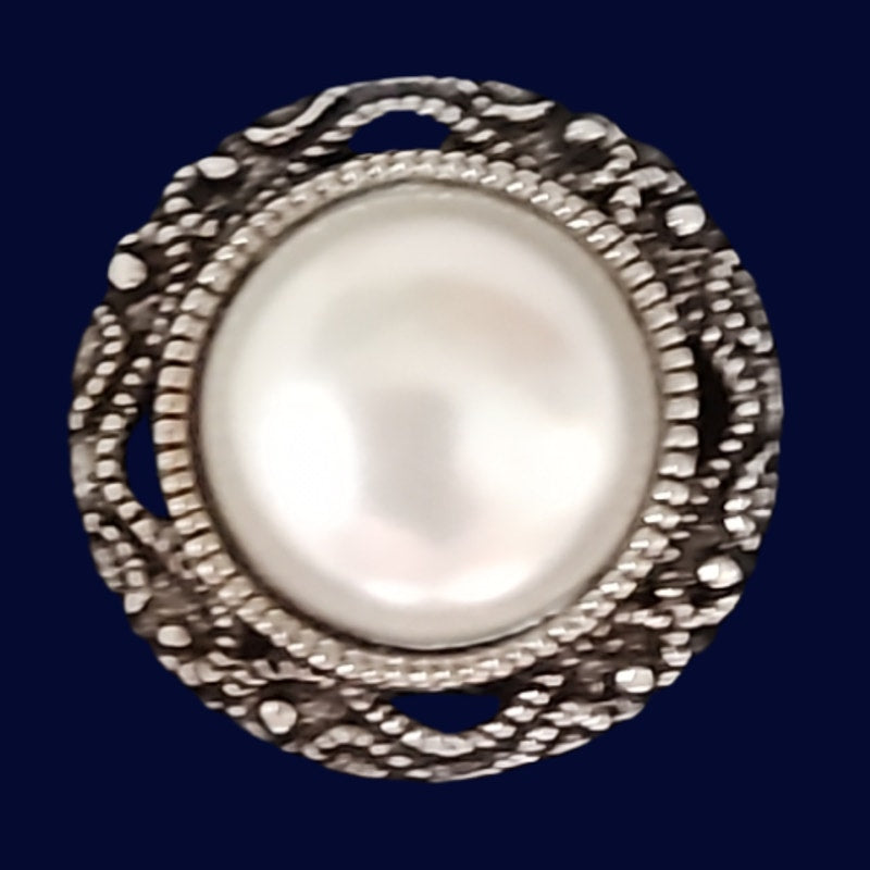 Magnetic Horse Show Number Pins Silver Frame Pearl Set of 4 NEW
