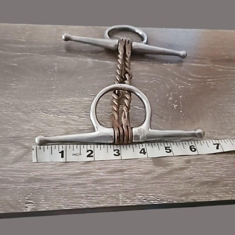 Full Cheek Snaffle Double Twisted Copper 4 1/2" Mouth