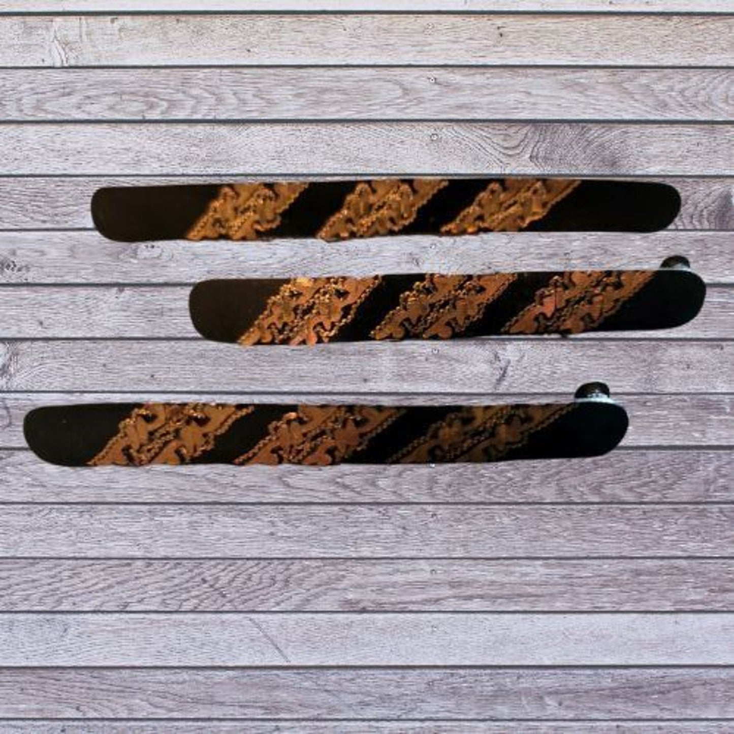 Bridle Trim Set Black Steel silver Action Company with Jewelers Brass