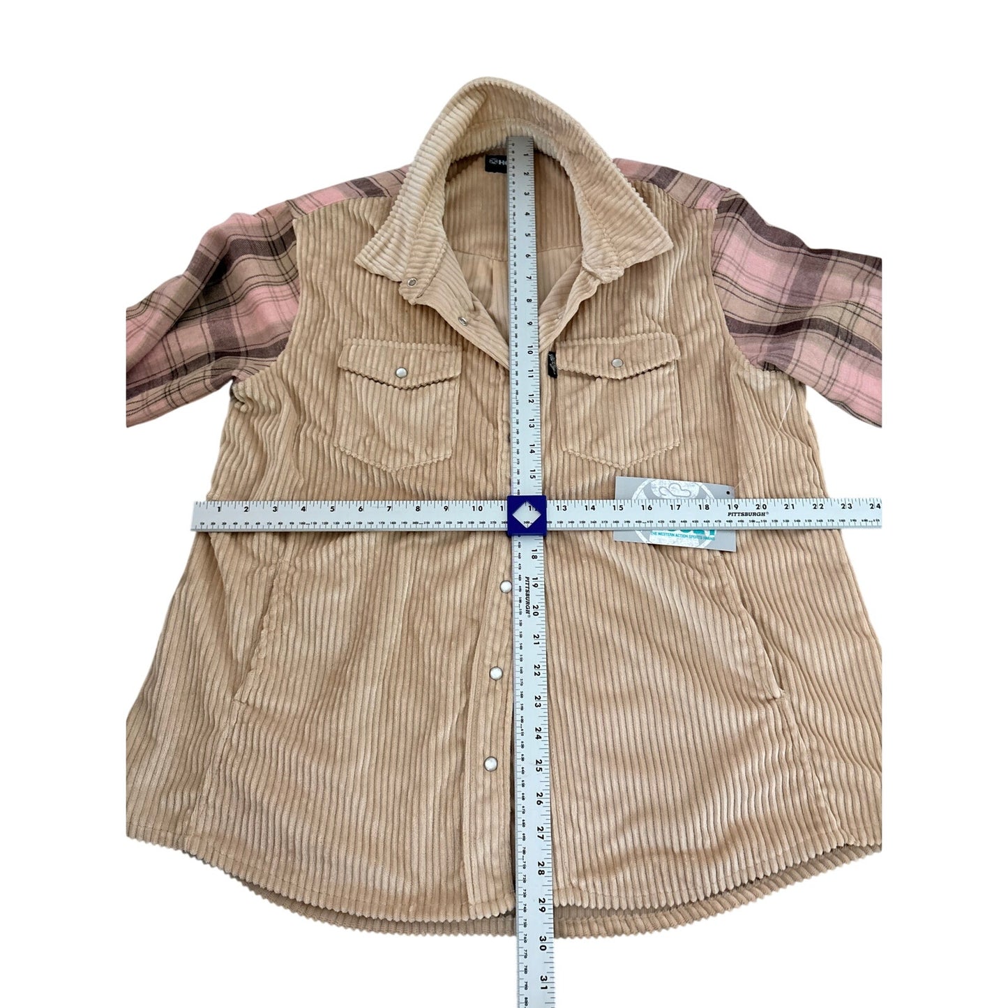 Hooey Ladies Tan Shacket New Button Down Large