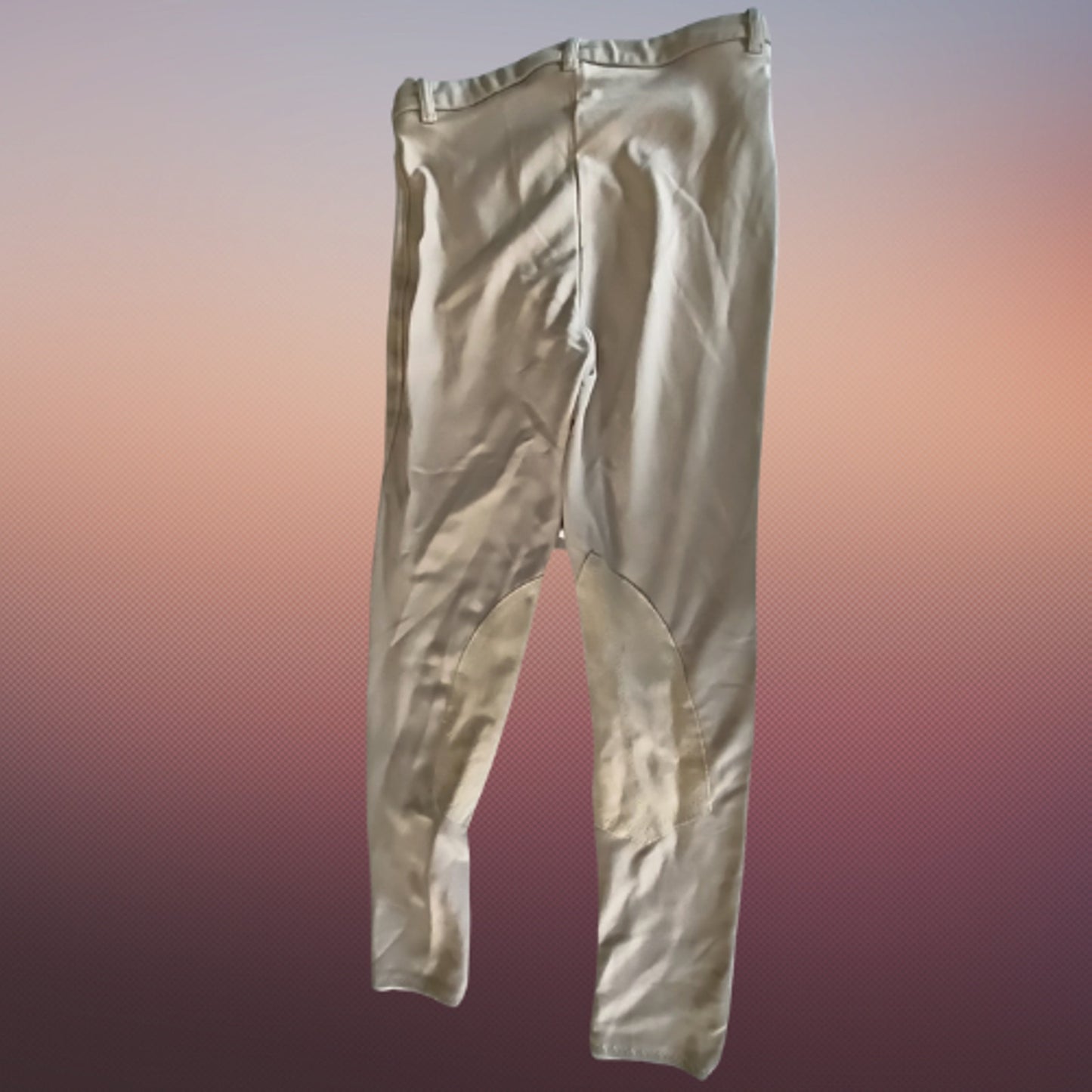 2 Pair Devon-Aire Tan Knee Patch Breeches Size 28 NEW