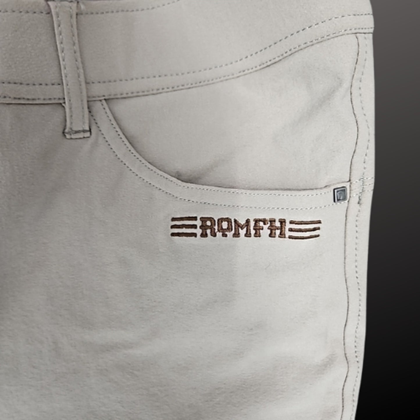 Romfh Full Seat Tan English Breeches Size 34L Pre-Loved
