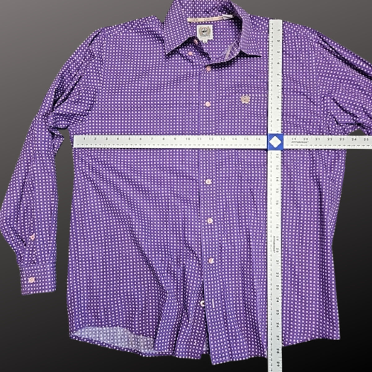 Cinch Mens Purple Boxed Long Sleeve Western Show Shirt Small