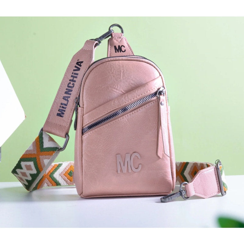 Milan Chiva Montana West Sling Crossbody Bag NEW Pink