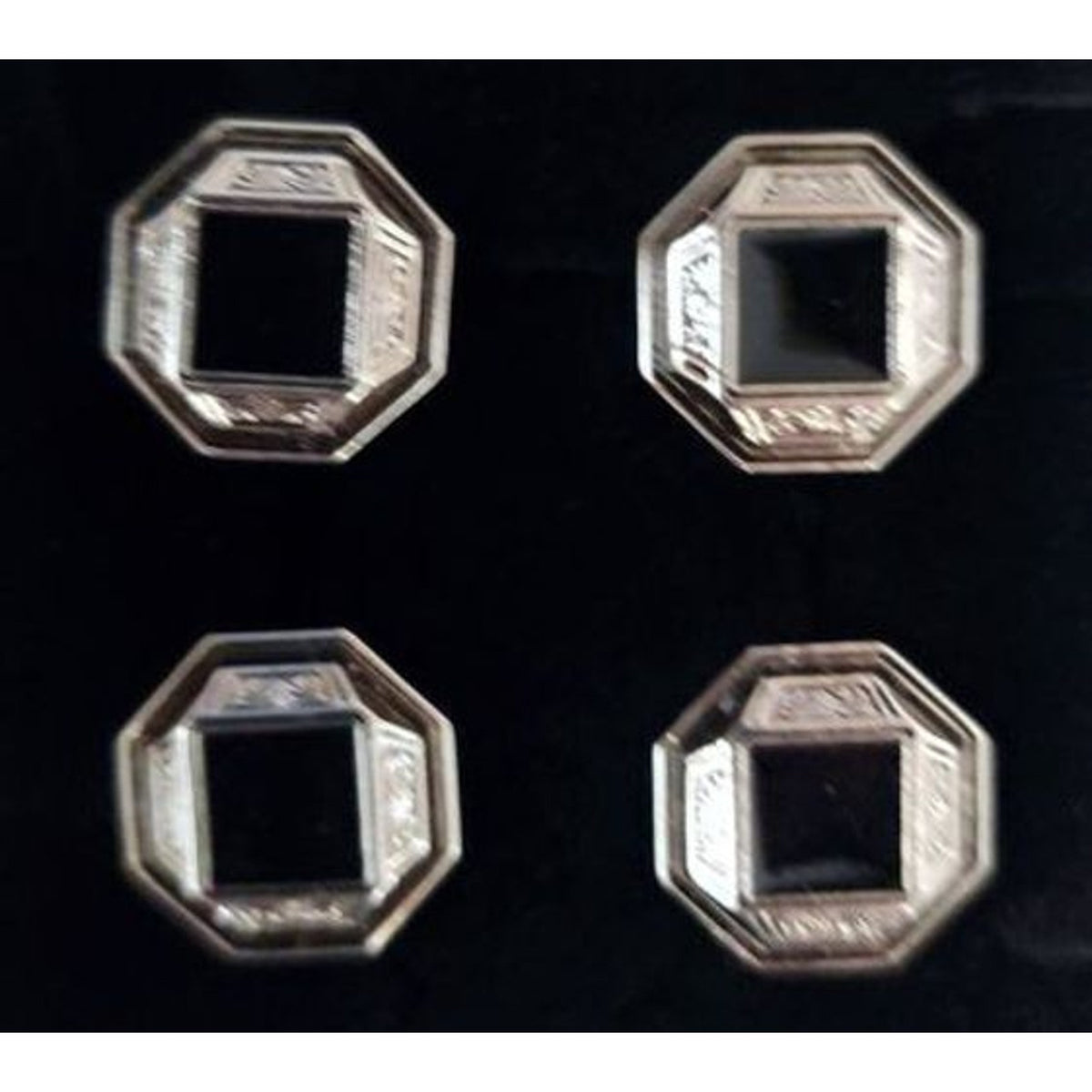 Magnetic Horse Show Number Pins Onyx Frame Concho Set of 4 NEW