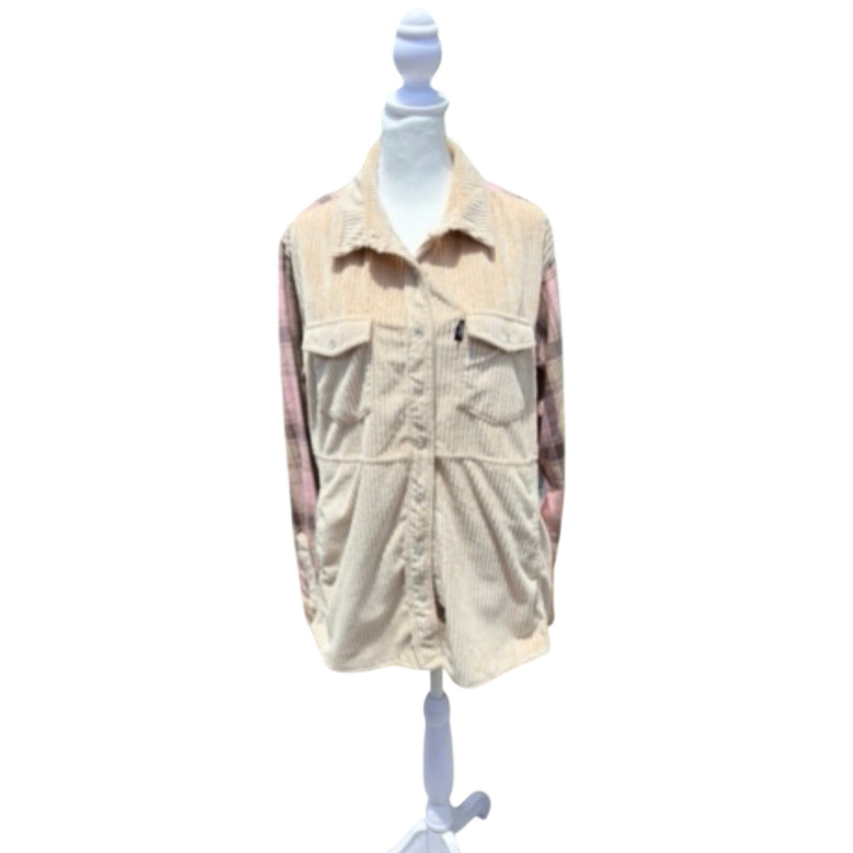 Hooey Ladies Tan Shacket New Button Down Large