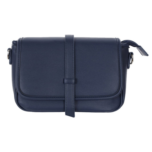Smooth Multi Pocket Shoulder Bag Navy